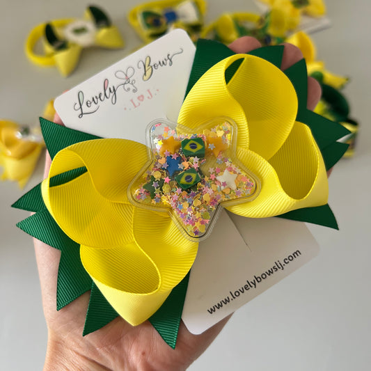 Hair bows Brazil star