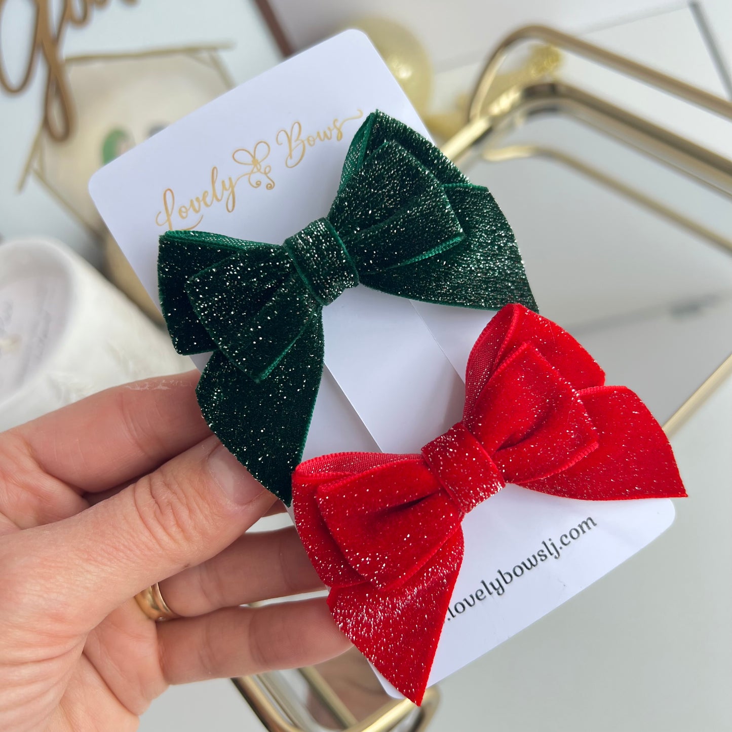 Set clip baby velvet