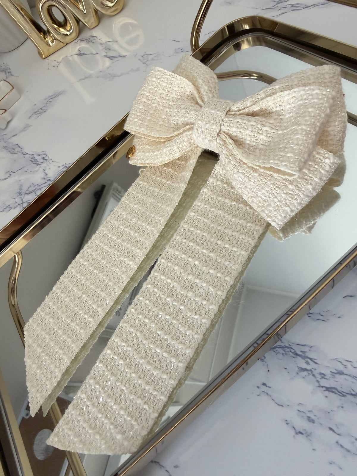 Winter hair bows